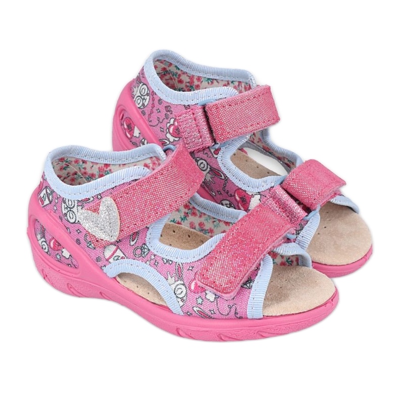 Sapatos infantis Befado pu 065P147 rosa 7