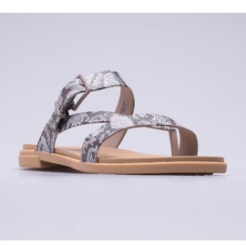 Sandália Crocs Tulum Toe Post W 206108-15W bege castanho 1