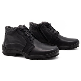 Polbut Botas de inverno masculinas pretas K9 preto 2