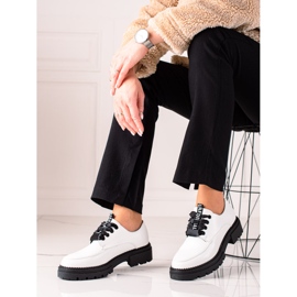 La.Fi sapatos de moda com cadarço branco preto 1 La.Fi sapatos de moda com cadarço branco preto 1