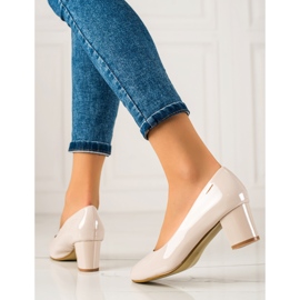 Goodin Bombas Lacadas Elegantes bege 1