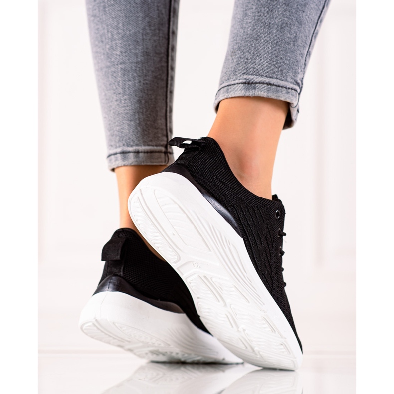 TRENDI Calçados esportivos confortáveis preto 1