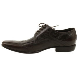 Sapatos formais masculinos 1063 Brown Domeno marrom 1