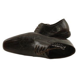 Sapatos formais masculinos 1063 Brown Domeno castanho 4