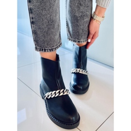 PA1 Botins Feminino Foster Black com corrente preto 1