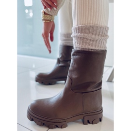 PA1 Botas com cano reto Bunton Army Green marrom cáqui 1