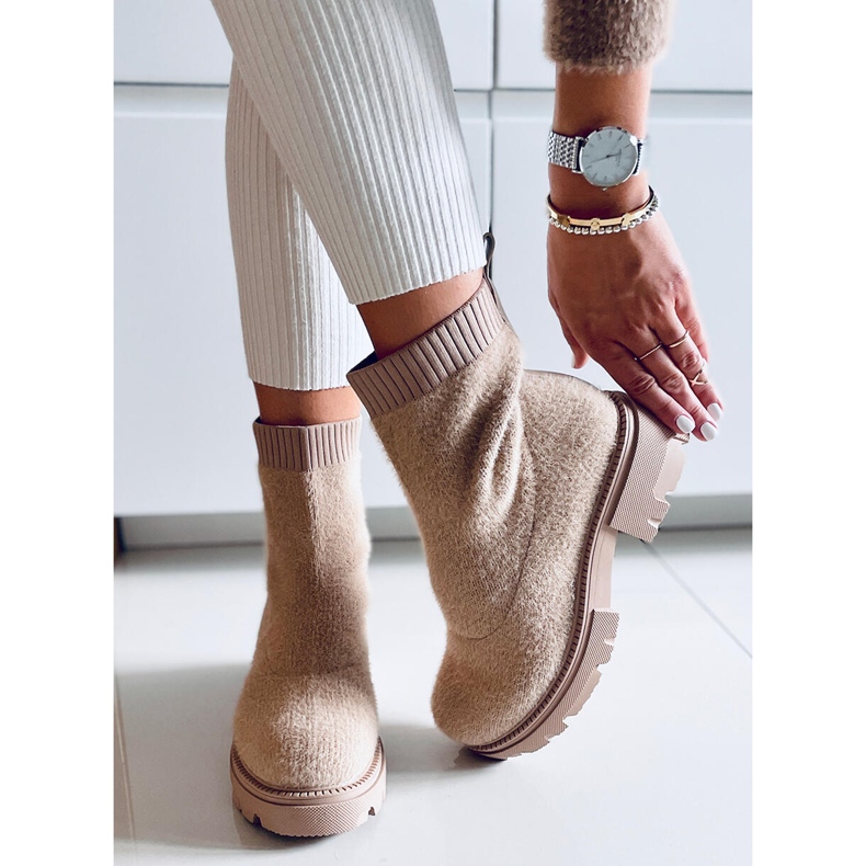 PA1 Botas meias Roanna Khaki bege 1