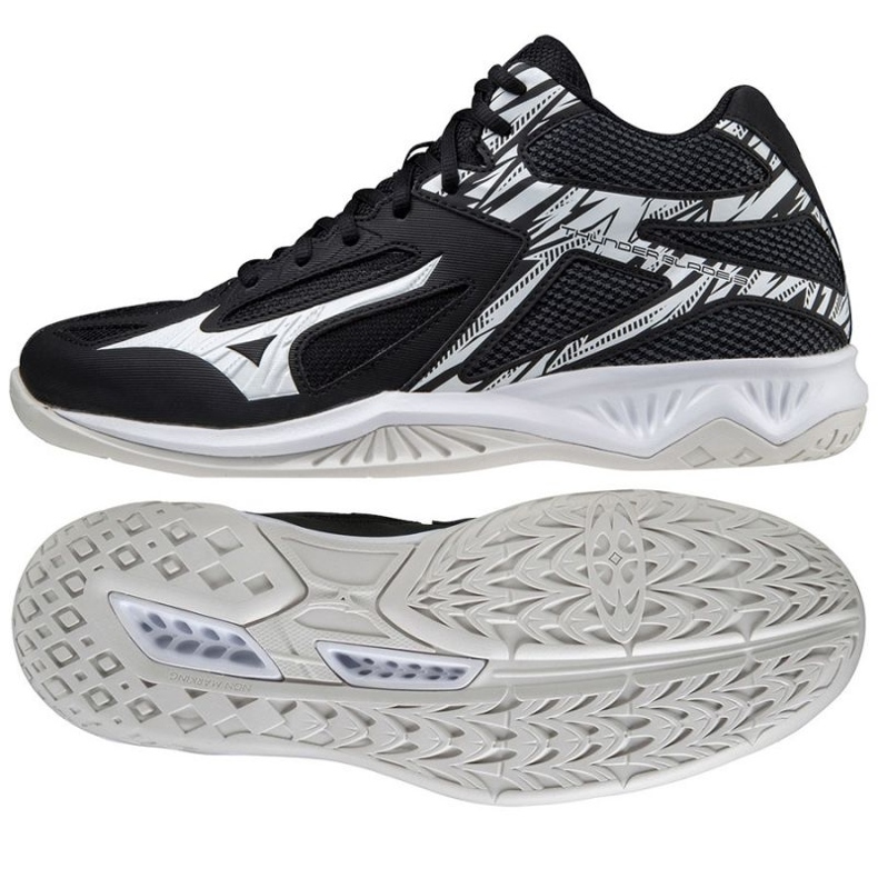 Tênis de vôlei Mizuno Thunder Blade 3 Mid M V1GA217502 preto preto 1