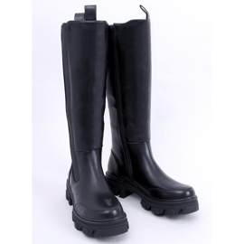 Sapatinho com cabedal elástico Roberts Black preto 1