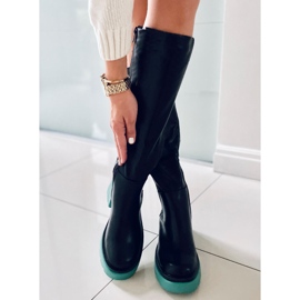 PA1 Botas com sola colorida da Woods BLACK/BLUE preto azul 1