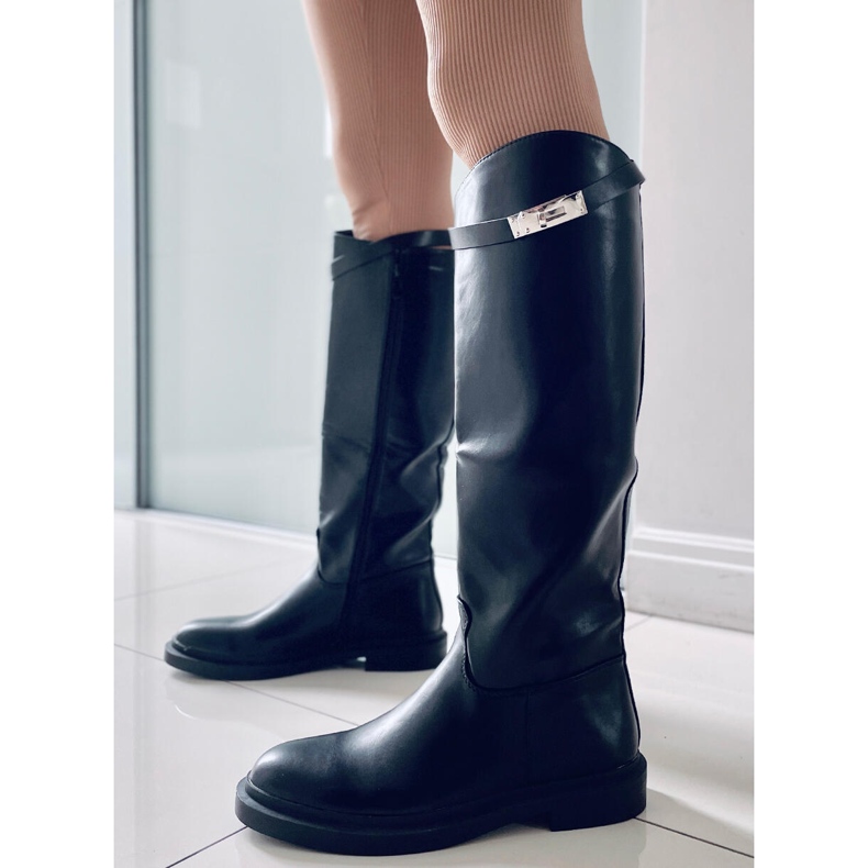 PA1 Botas de equitação Larson Black para mulher preto 2