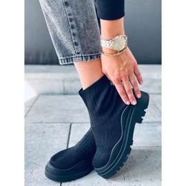 PA1 Silva BLACK + BLACK sapatos meias de tornozelo preto 2