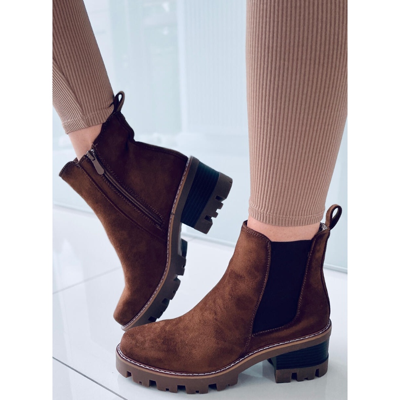 Botas de salto alto Ragga Khaki castanho 2