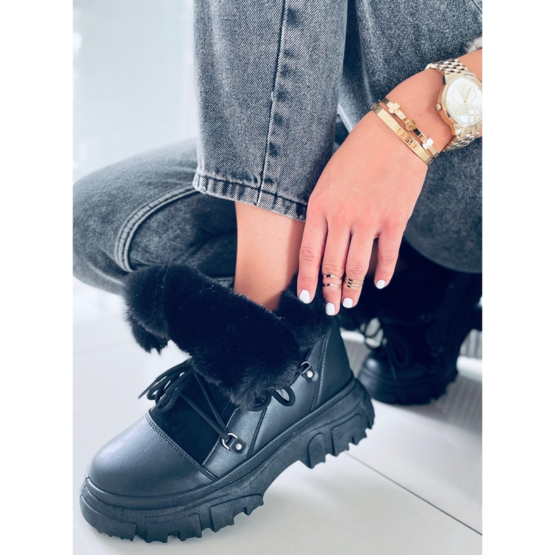 PA1 Botas de neve Jarl Black para mulher preto 1