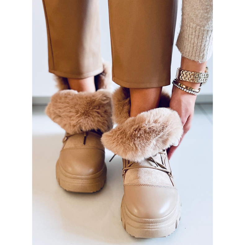 PA1 Jarl Khaki botas de neve de mulher bege 2