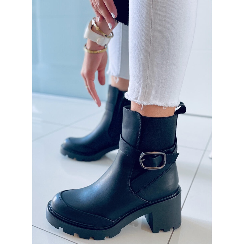 PA1 Bota preta com salto largo Carter preto 2 PA1 Bota preta com salto largo Carter preto 2