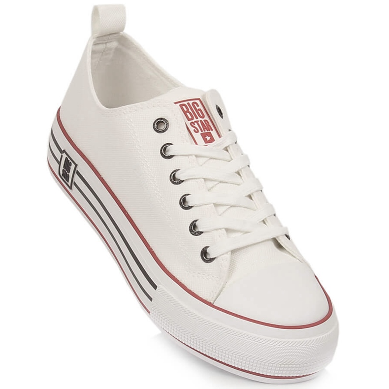 Tênis feminino na plataforma branco Big Star LL274180 1