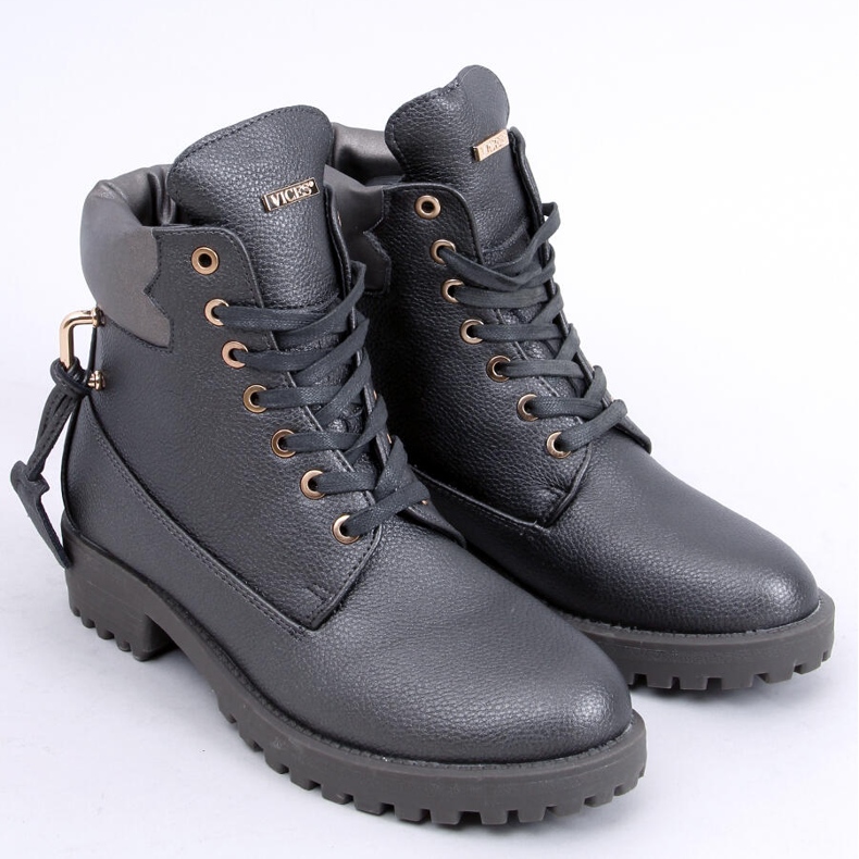 Botas com cadeado Glenn D.GREY cinza 1 Botas com cadeado Glenn D.GREY cinza 1