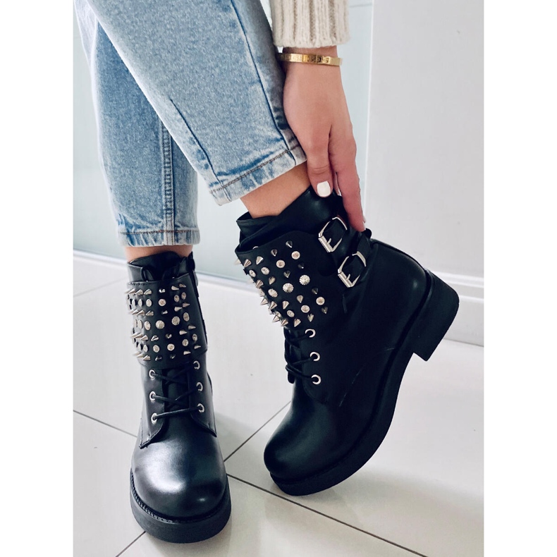 PA1 Botas com tachas Ziku Black preto 1 PA1 Botas com tachas Ziku Black preto 1