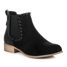 Erynn Botas de camurça chelsea preto 1