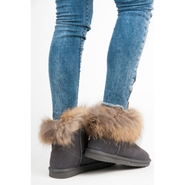 Coco Perla Couro Mukluki cinza 2