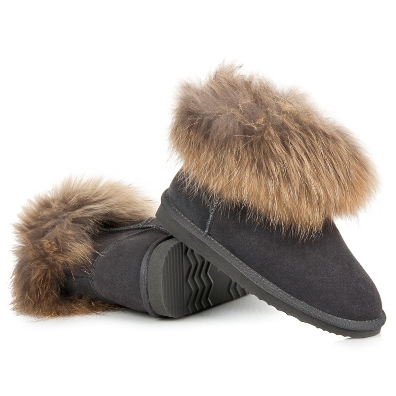 Coco Perla Couro Mukluki cinza 1