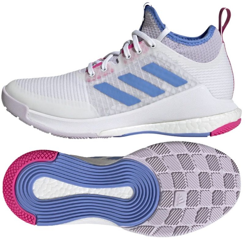 Tênis de vôlei adidas CrazyFlight Mid M HQ3489 branco branco 1