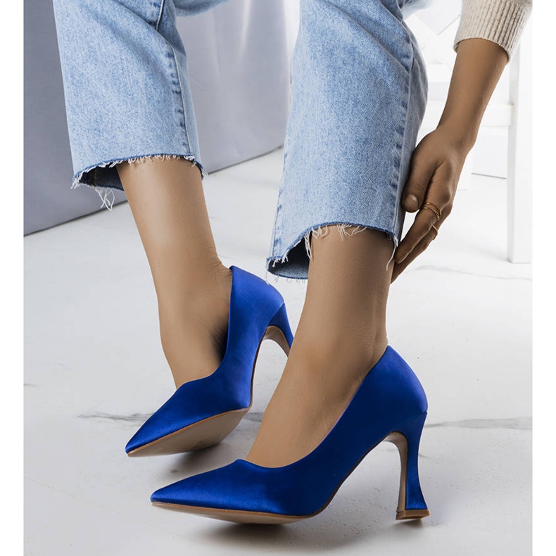 BM Sapatilha de salto ampulheta azul Otto 1 BM Sapatilha de salto ampulheta azul Otto 1