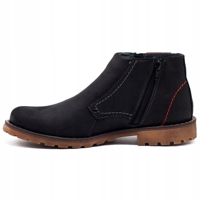 Olivier Botas masculinas 815 sapatos de couro preto 1