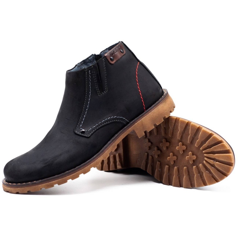 Olivier Botas masculinas 815 sapatos de couro preto 2