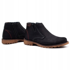 Olivier Botas masculinas 815 sapatos de couro preto 3