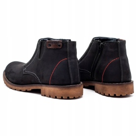 Olivier Botas masculinas 815 sapatos de couro preto 4