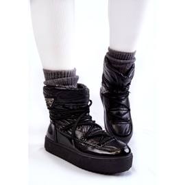 PM1 Botas femininas de neve com cadarço na moda em preto Carrios 3 PM1 Botas femininas de neve com cadarço na moda em preto Carrios 3