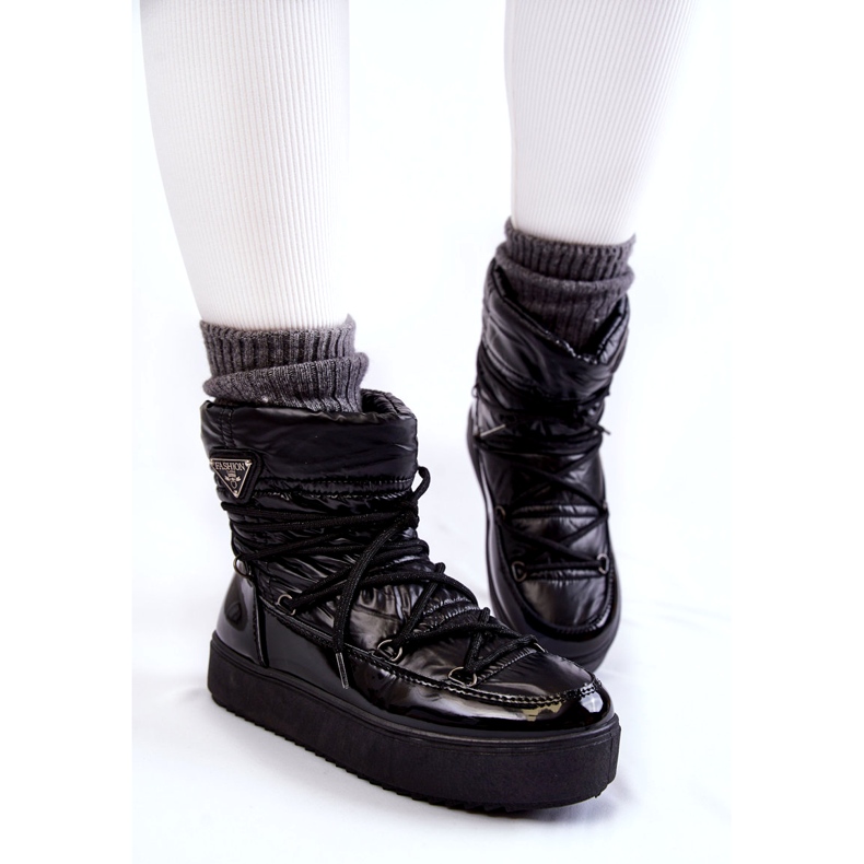 PM1 Botas femininas de neve com cadarço na moda em preto Carrios 3 PM1 Botas femininas de neve com cadarço na moda em preto Carrios 3