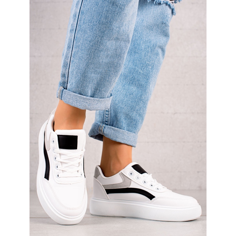 Weide Sapatos casuais na plataforma branco 1