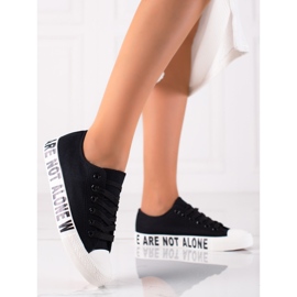 SHELOVET Tênis Moda Preta preto 2