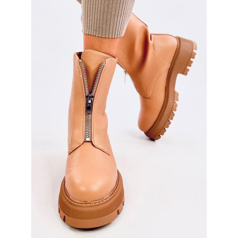 Botas militares Laura Camel bege 2 Botas militares Laura Camel bege 2
