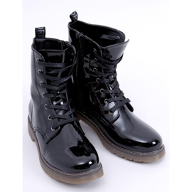 PA1 Botas Martensiaki lacada Mike Black Patent Pu preto 2