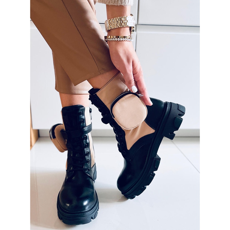 Botas com atacadores Victor Beige bege 1