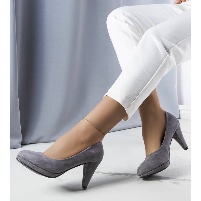 PA1 Sapatos de salto alto cinza Freya 1