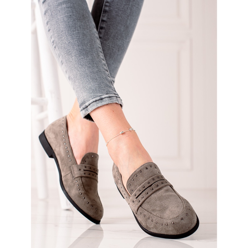 Sapatos La.Fi elegantes prata cinza 1