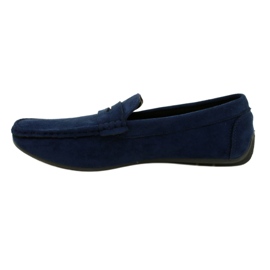 NEWS Sapatos masculinos mocassim azul marinho 21MN26-4020 1