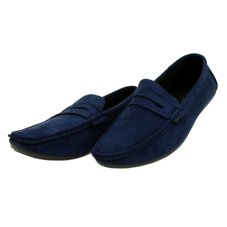 NEWS Sapatos masculinos mocassim azul marinho 21MN26-4020 2