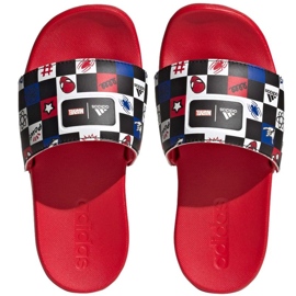Chinelos Adidas Adilette Comfort Spiderman K HP7758 vermelho 1