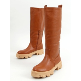 BM Hewes Brown Botas com sola grossa marrom 1
