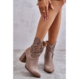 Lewski Shoes Botins de camurça Openwork Leewski Shoes 3264 Castanho claro marrom 1