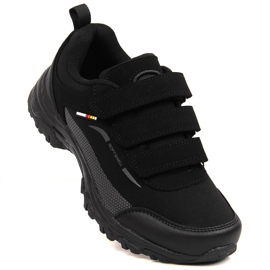 Botas de trekking impermeáveis ​​Black American Club com velcro preto 1