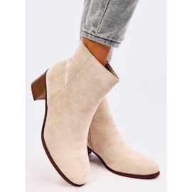 Botas clássicas de camurça Natina Bege 2