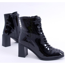 BM Botins de salto alto, lacado Aubrey Black preto 1