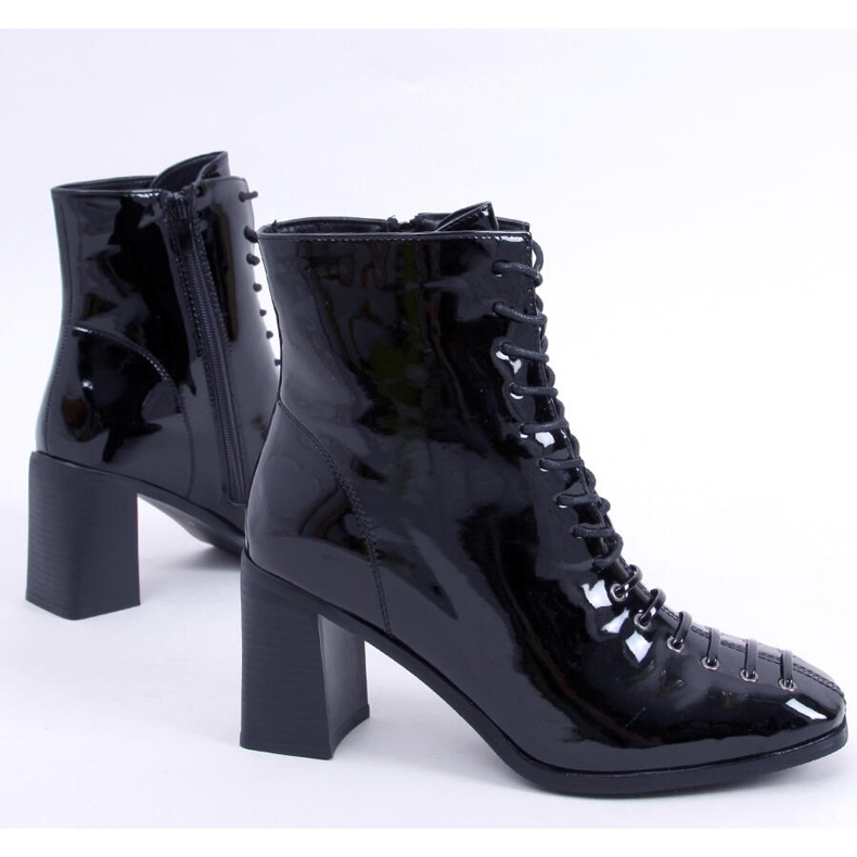 BM Botins de salto alto, lacado Aubrey Black preto 1